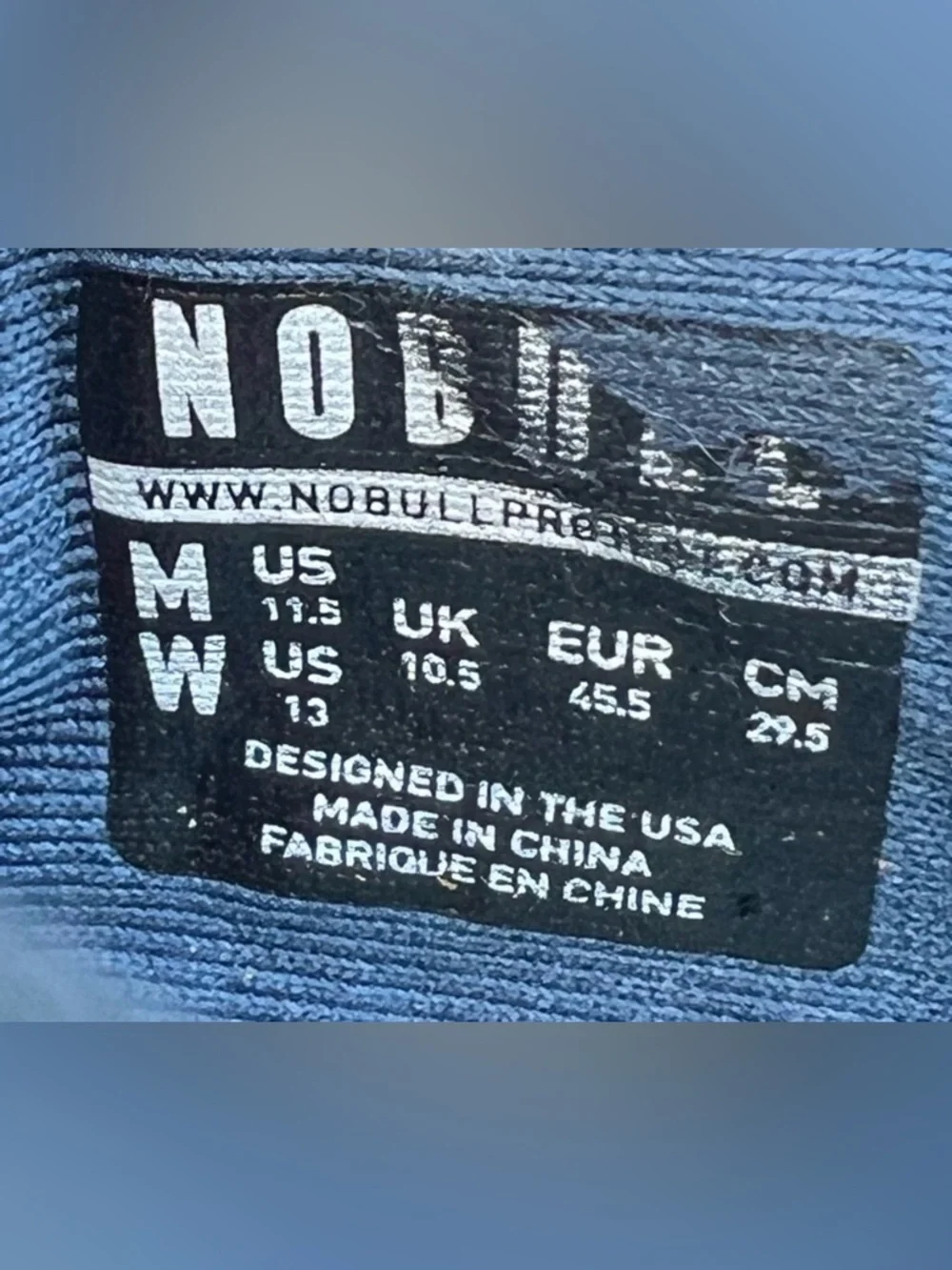 NoBull Blue Trainer Superfabric Shoes Men 11.5 or Women 13 - Picture 15 of 15